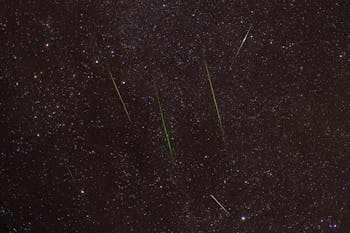 Stunning Meteor Shower Captured at Night